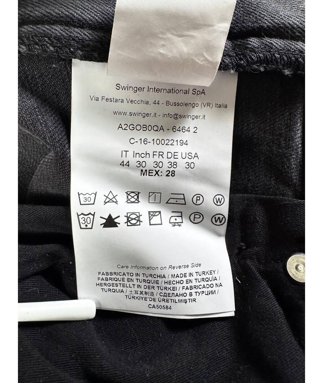 VERSACE JEANS COUTURE Антрацитовые хлопковые прямые джинсы, фото 6