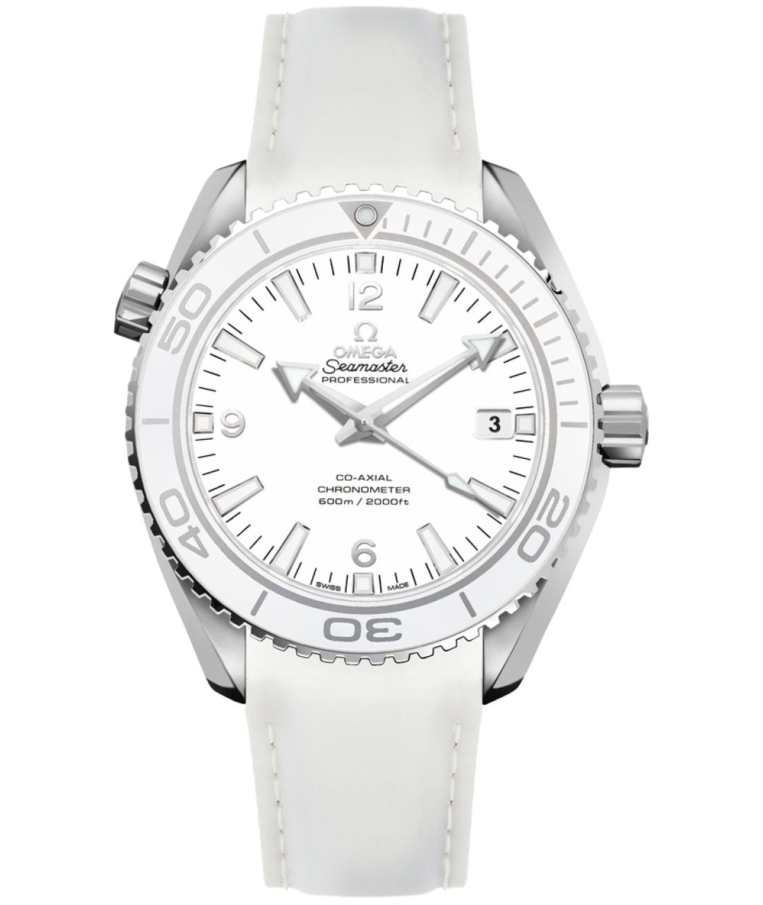 OMEGA Белые металлические часы, фото 1