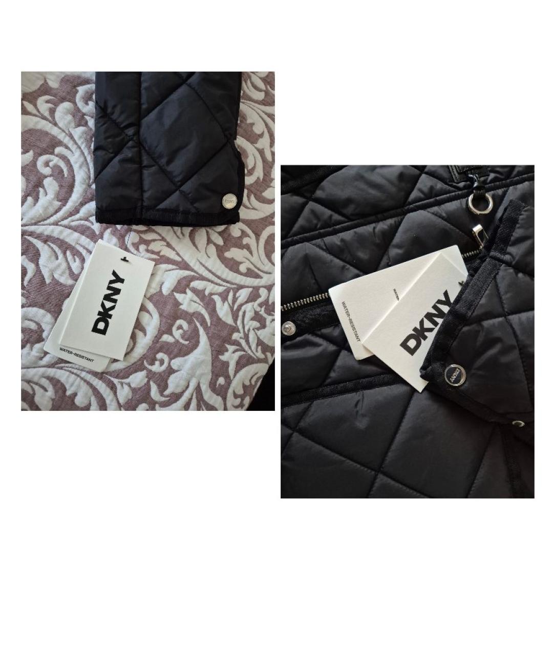 DKNY Черная полиэстеровая куртка, фото 8