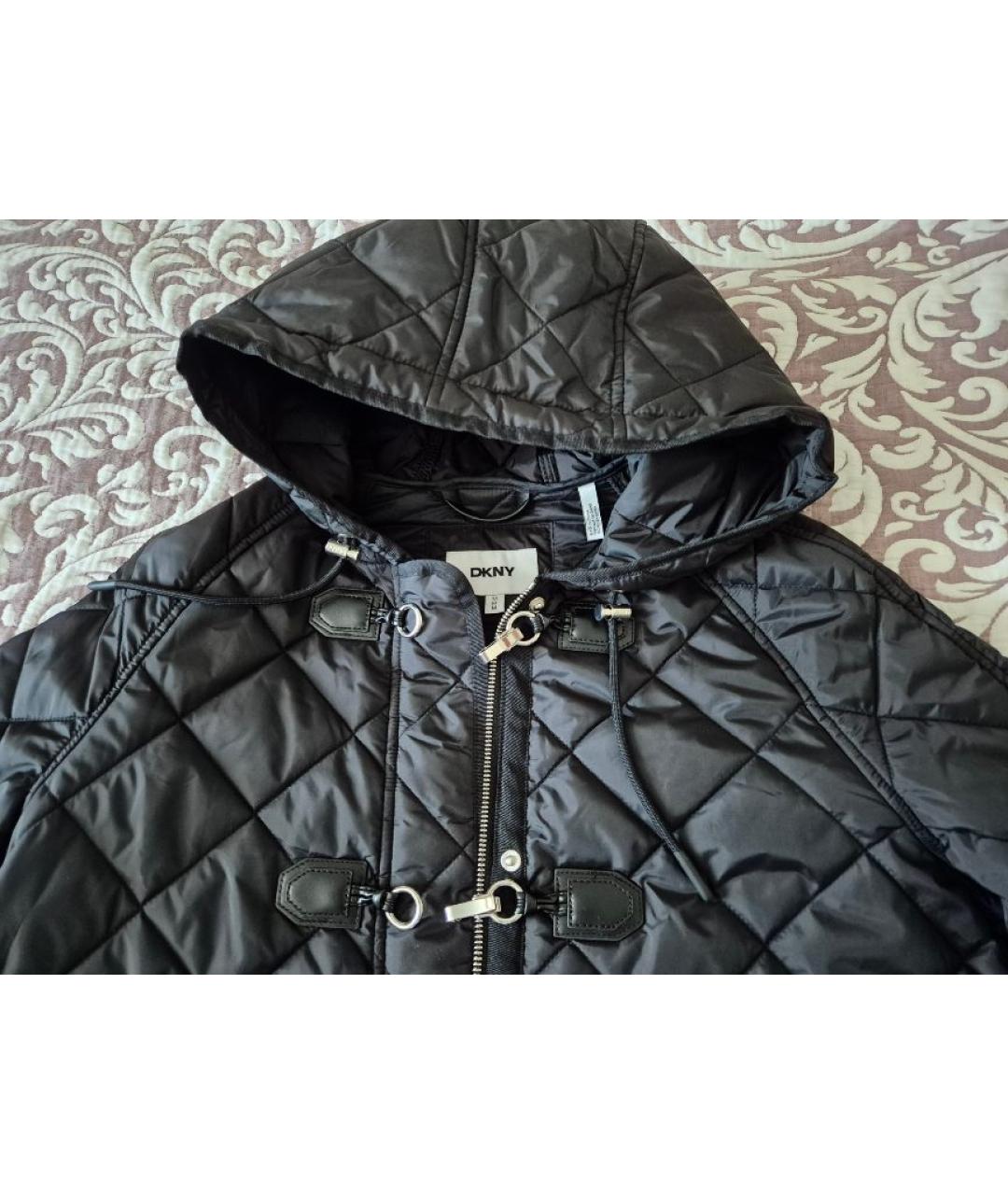 DKNY Черная полиэстеровая куртка, фото 4