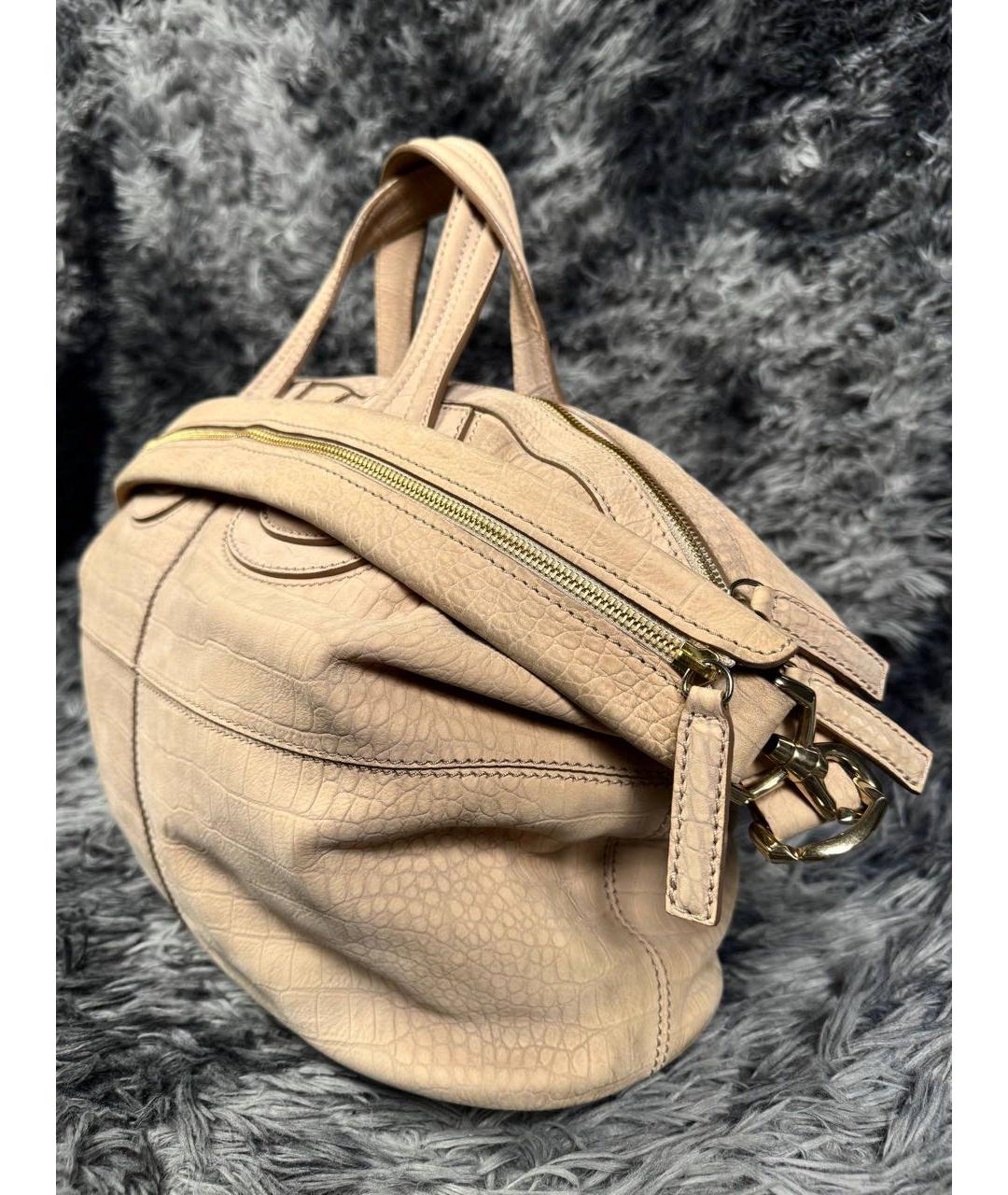 GIVENCHY Бежевая кожаная сумка с короткими ручками, фото 4