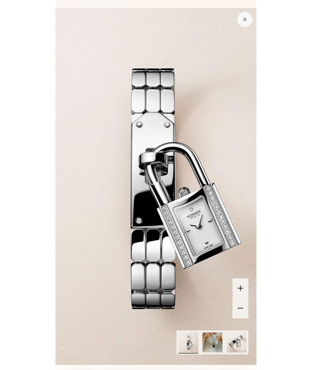 HERMES Белые часы, фото 5