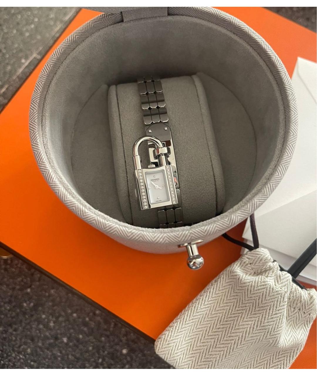 HERMES Белые часы, фото 3