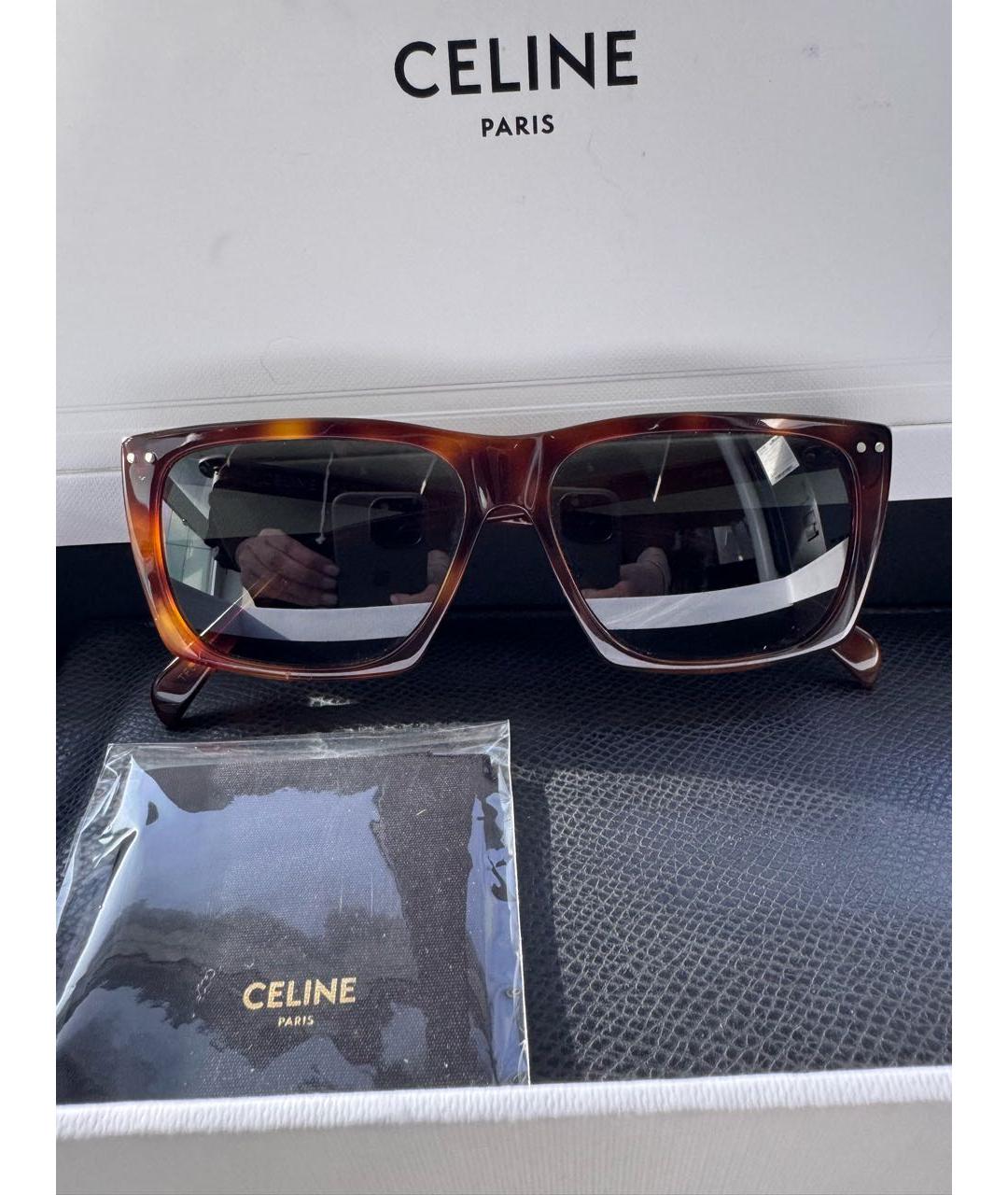 CELINE Мульти пластиковые солнцезащитные очки, фото 8