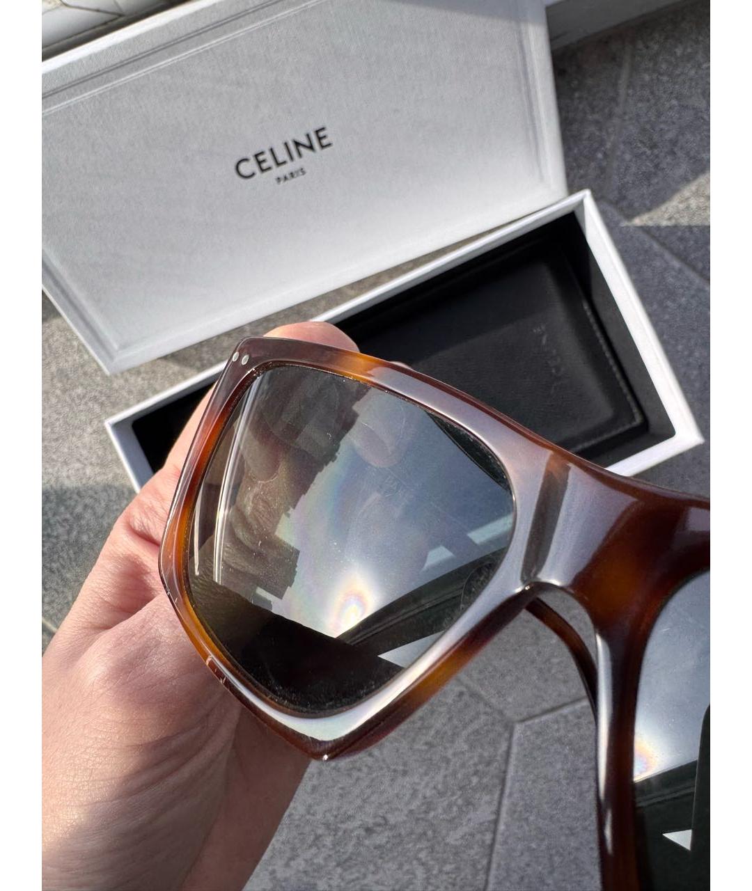 CELINE Мульти пластиковые солнцезащитные очки, фото 7