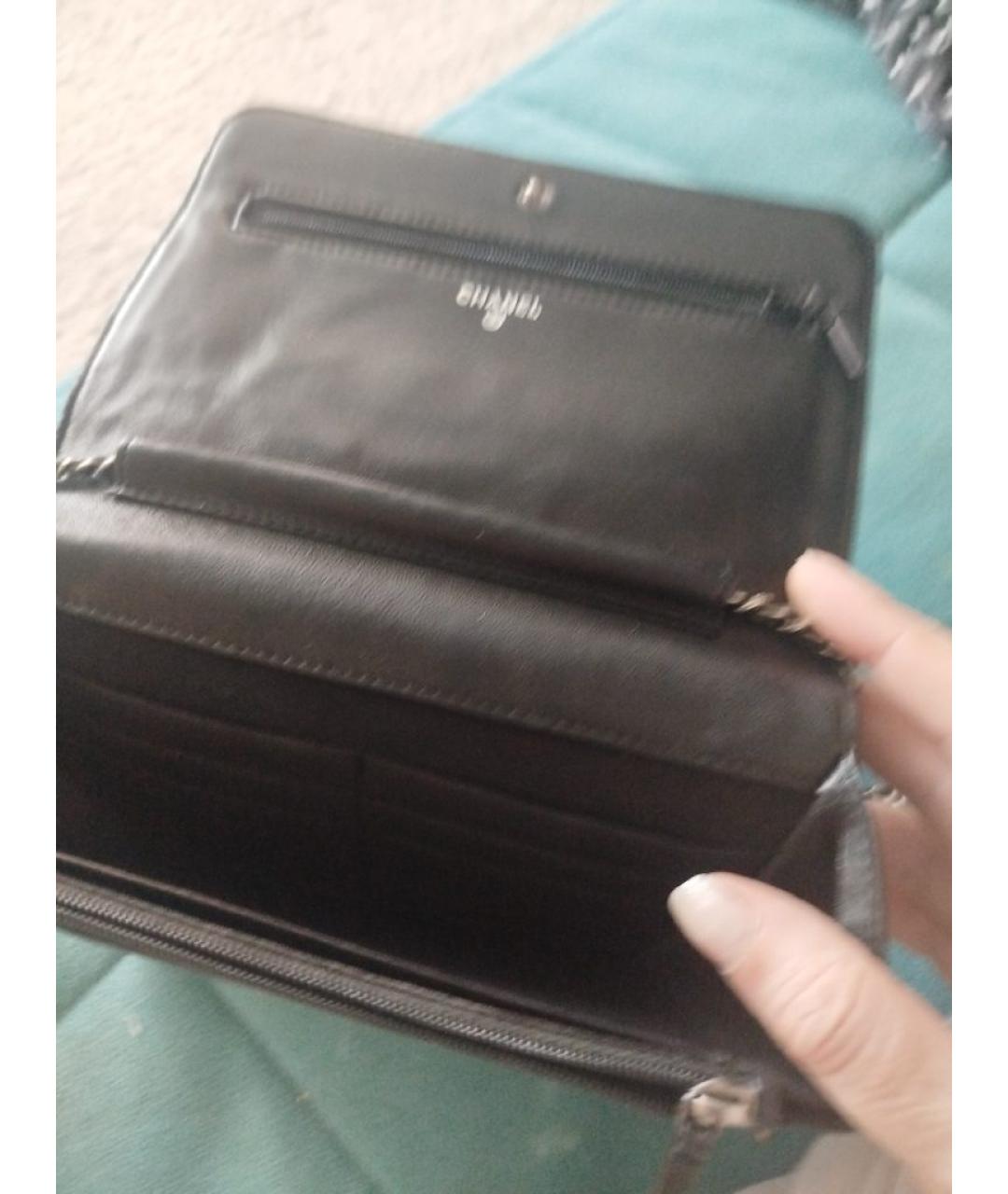 CHANEL Черная кожаная сумка через плечо, фото 3