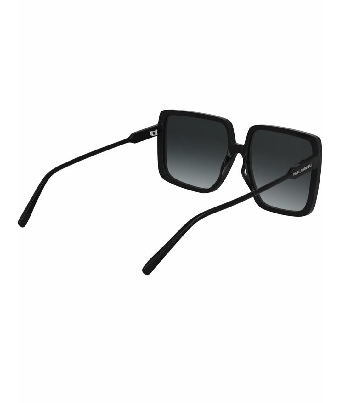 KARL LAGERFELD Черные металлические солнцезащитные очки, фото 4