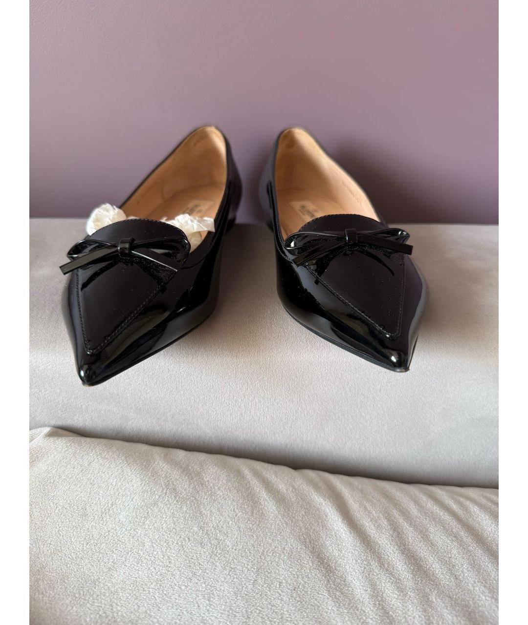VALENTINO Черные балетки из лакированной кожи, фото 2