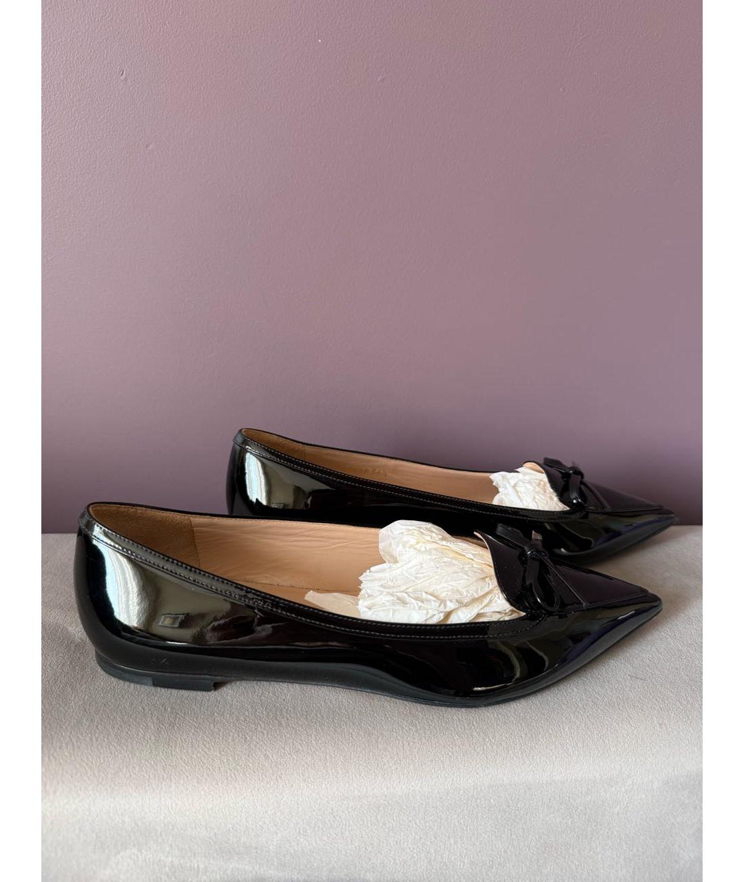 VALENTINO Черные балетки из лакированной кожи, фото 6