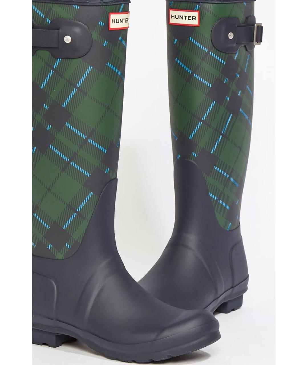 HUNTER Зеленые резиновые сапоги, фото 3