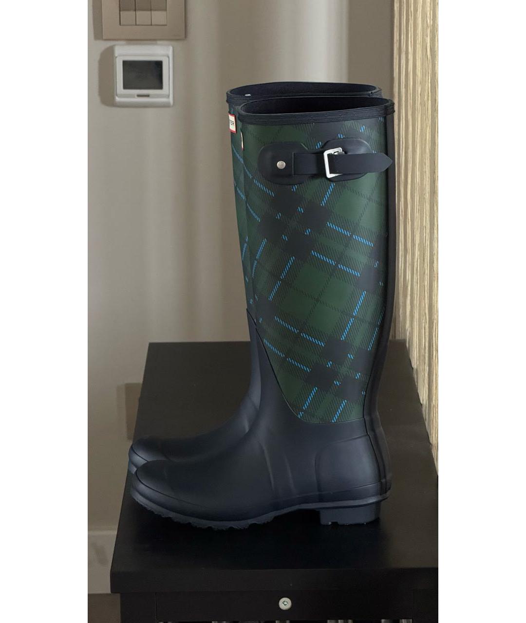HUNTER Зеленые резиновые сапоги, фото 6