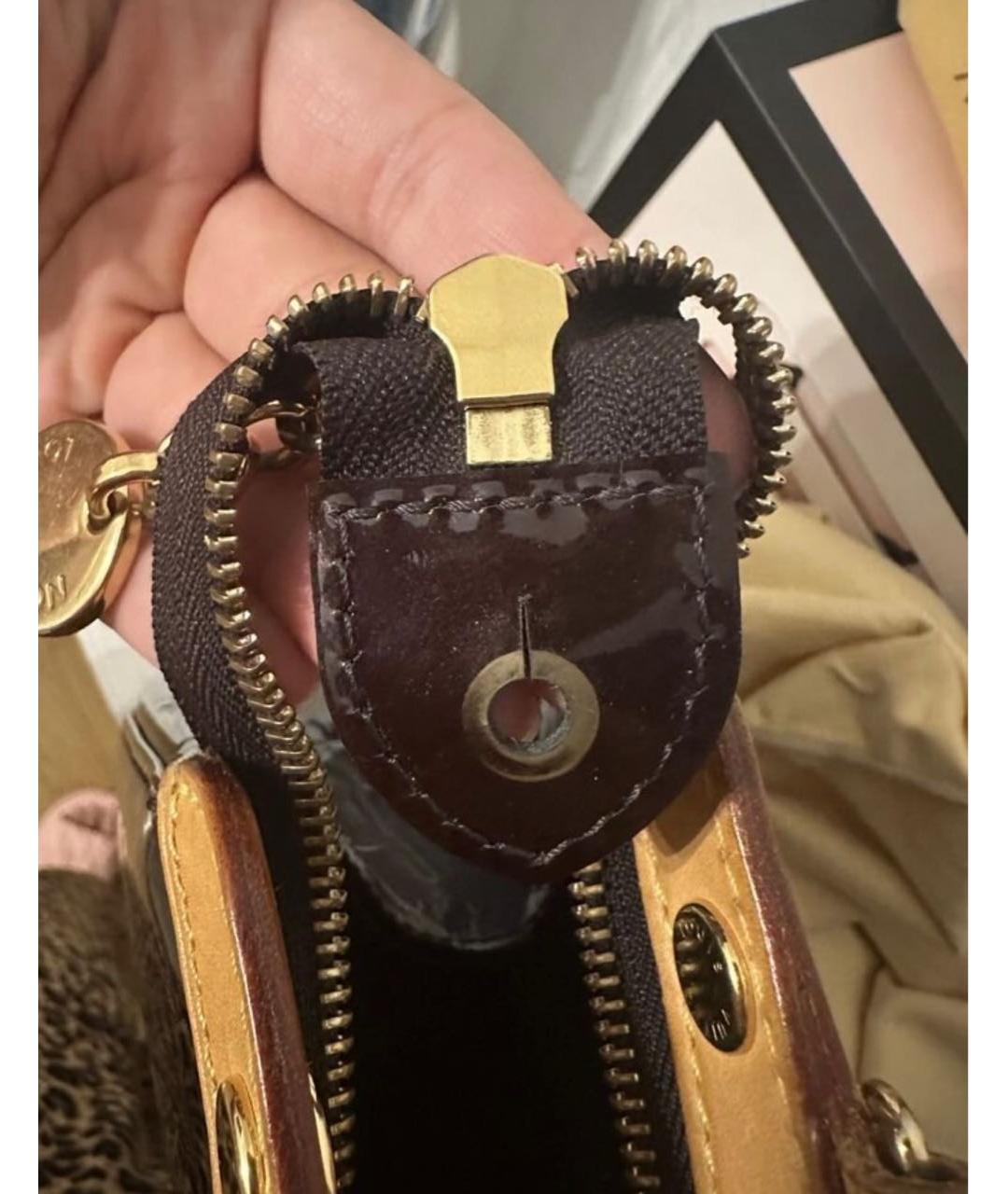 LOUIS VUITTON Бордовая сумка тоут из лакированной кожи, фото 8