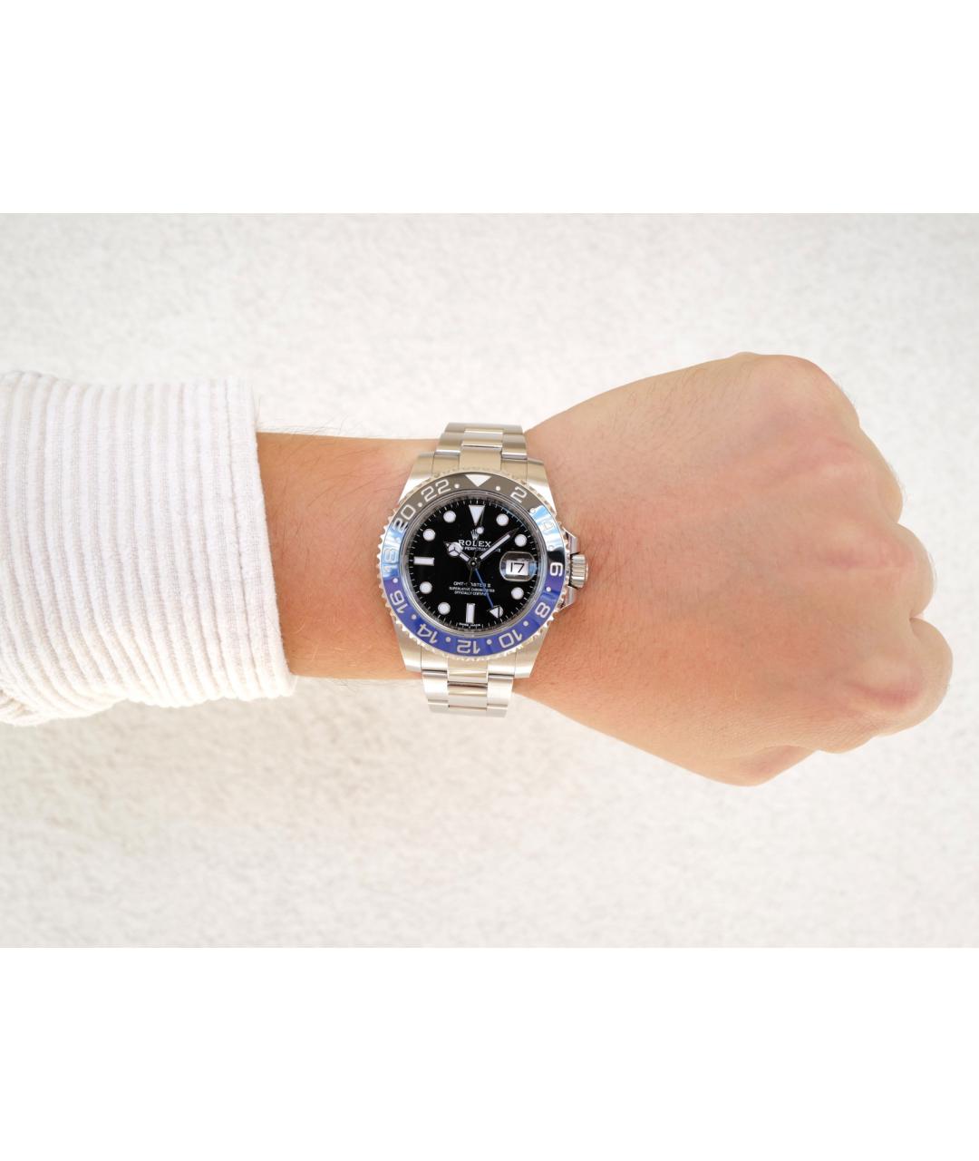 ROLEX Черные металлические часы, фото 2