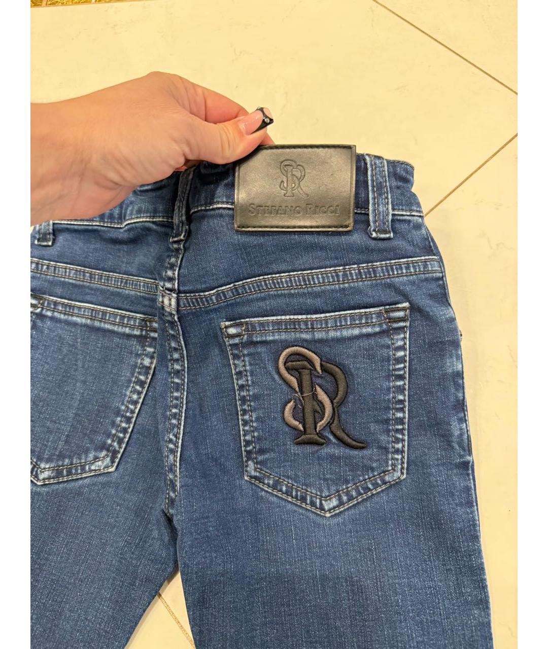 STEFANO RICCI Синие деним детские джинсы, фото 6