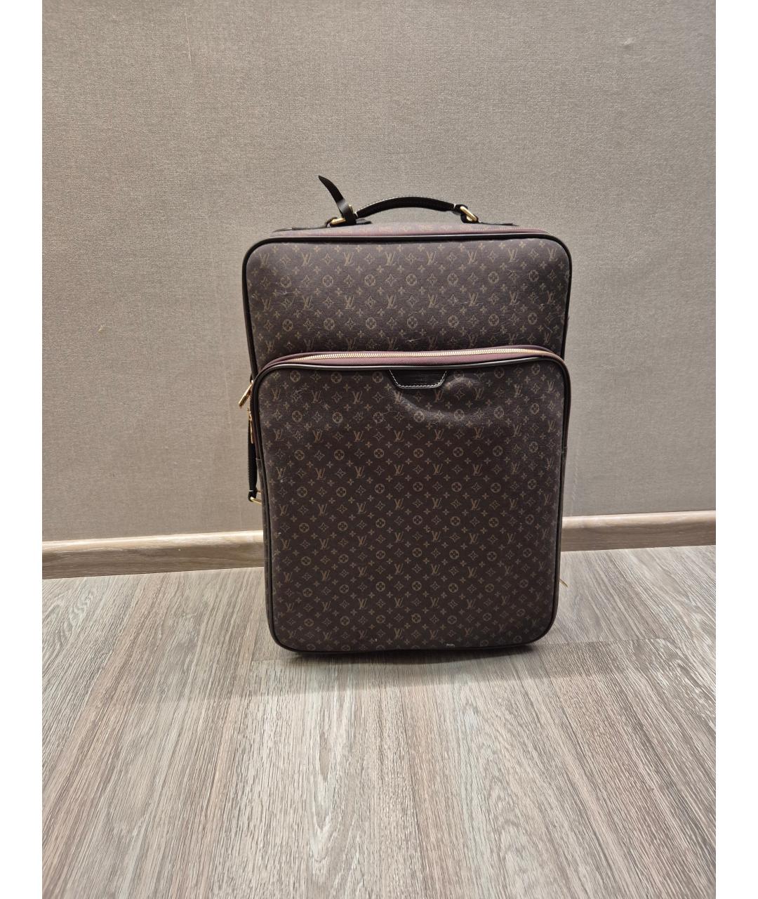 LOUIS VUITTON Коричневый чемодан, фото 8