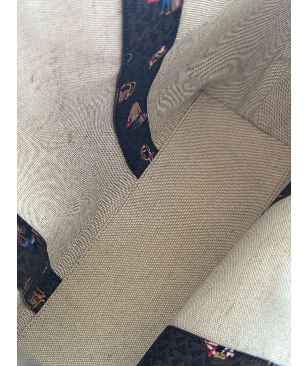 MICHAEL KORS Коричневая сумка тоут из искусственной кожи, фото 3