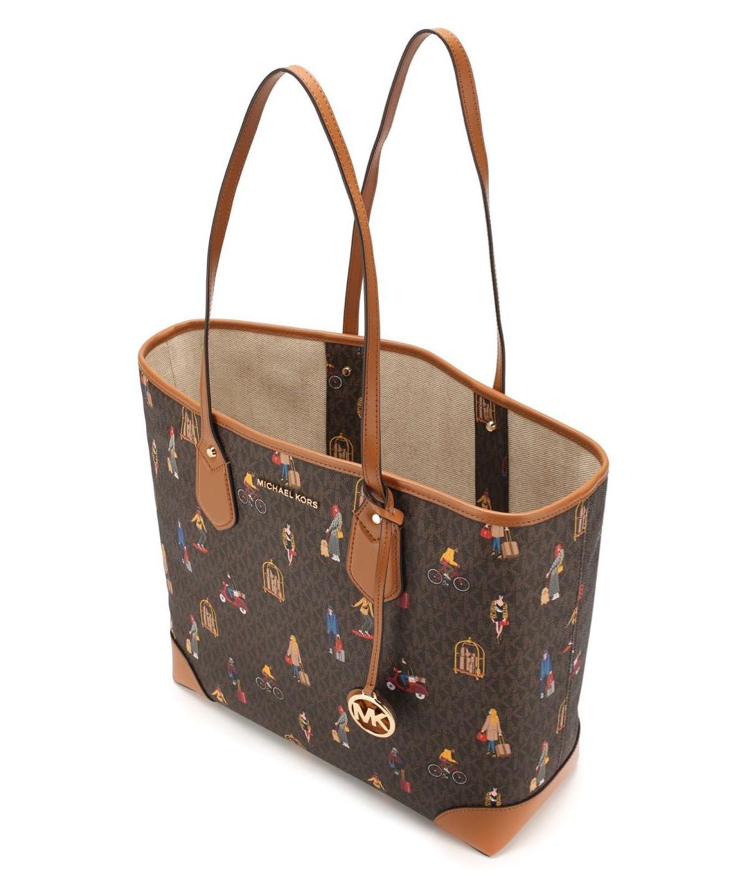 MICHAEL KORS Коричневая сумка тоут из искусственной кожи, фото 2