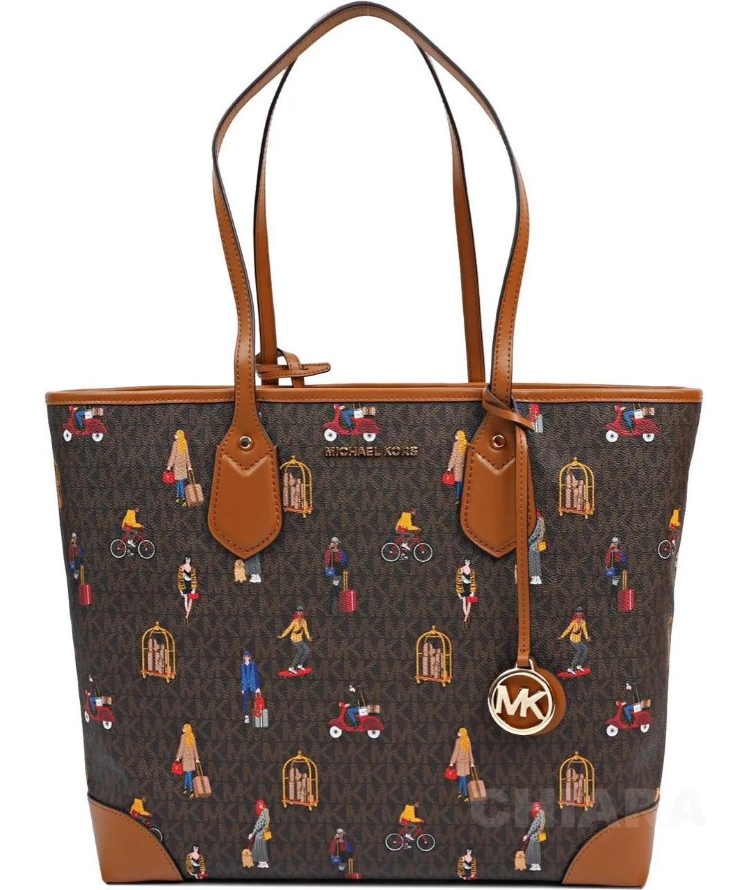 MICHAEL KORS Коричневая сумка тоут из искусственной кожи, фото 6