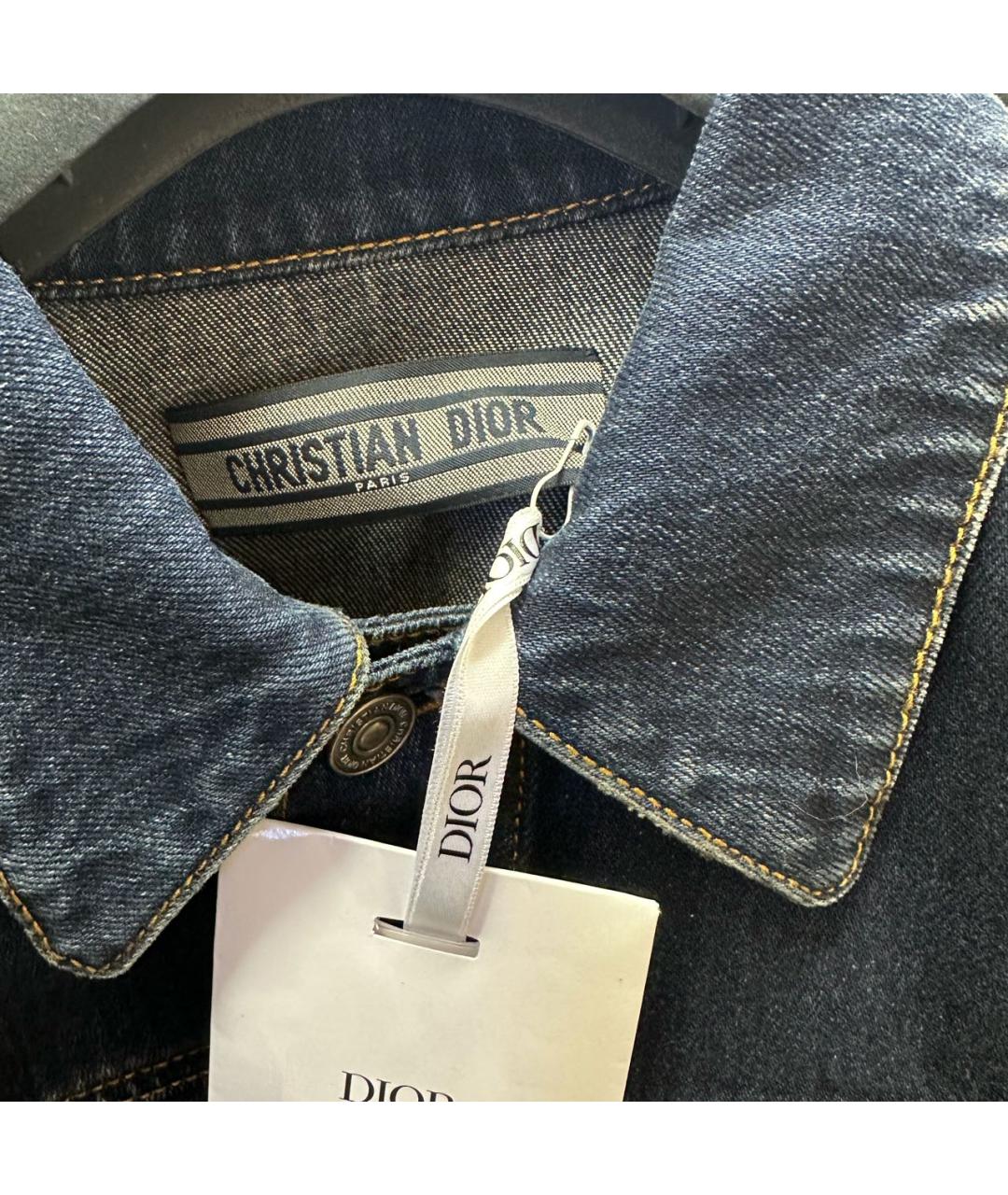 CHRISTIAN DIOR Темно-синяя хлопковая куртка, фото 4