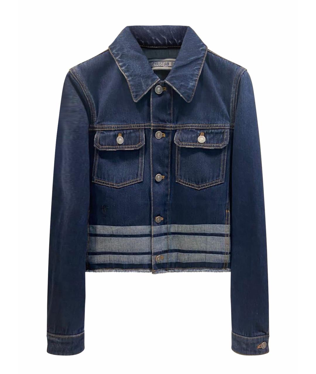 CHRISTIAN DIOR Темно-синяя хлопковая куртка, фото 1