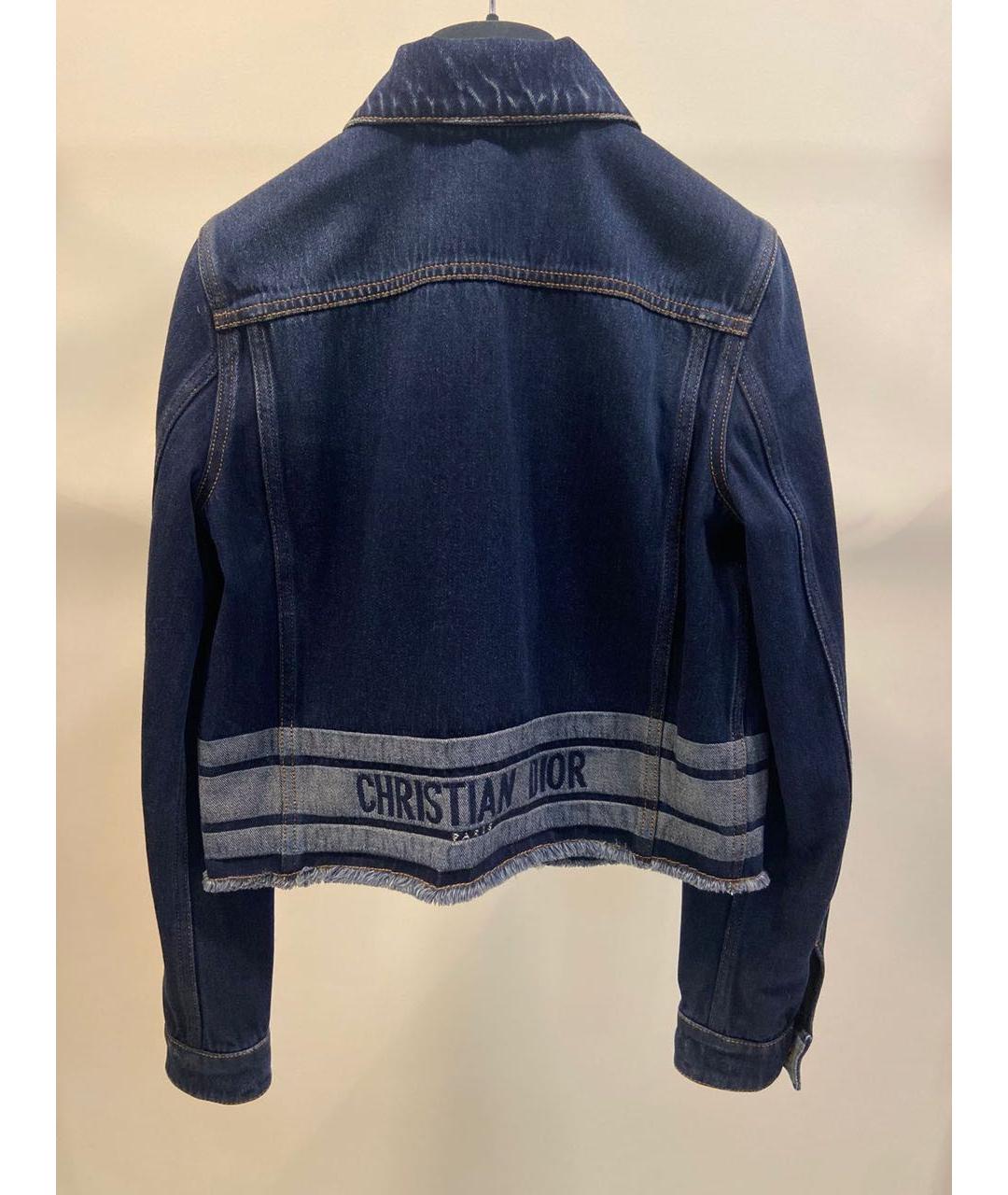 CHRISTIAN DIOR Темно-синяя хлопковая куртка, фото 2