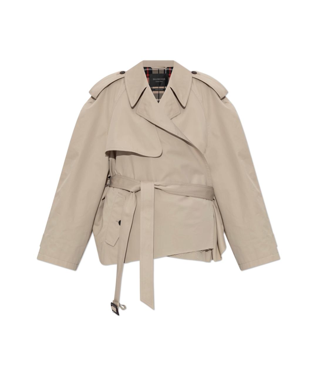 BALENCIAGA Бежевая хлопковая куртка, фото 1