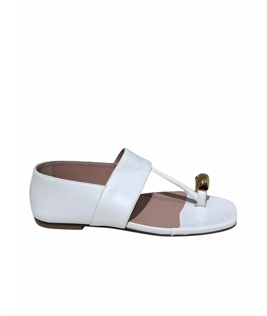 GIABORGHINI Белые кожаные сандалии, фото 1