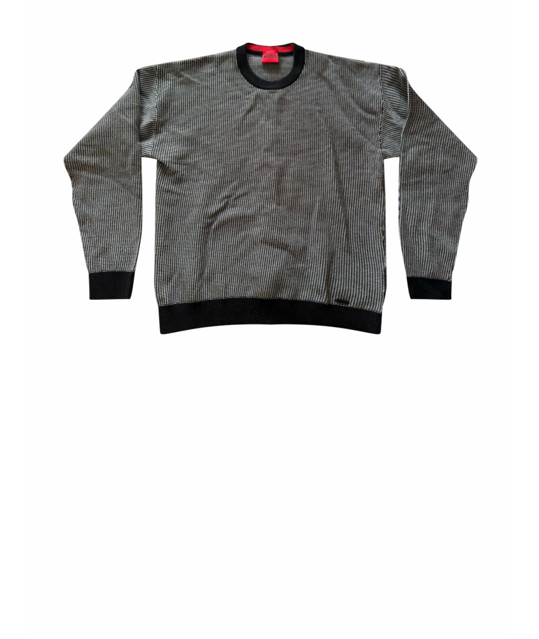 HUGO BOSS Черный хлопковый джемпер / свитер, фото 1