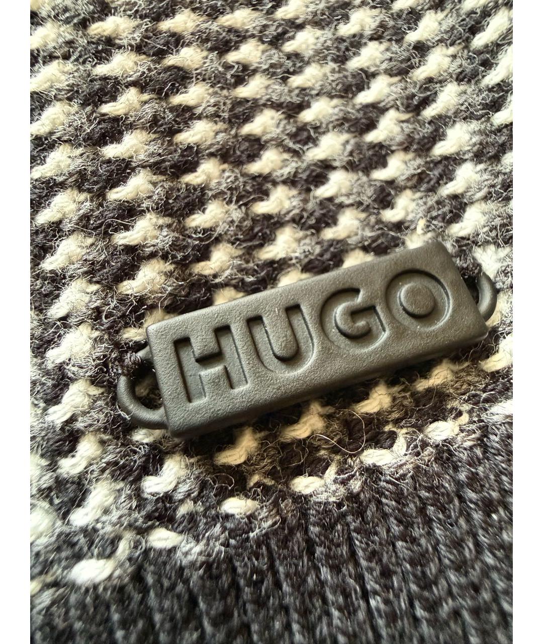 HUGO BOSS Черный хлопковый джемпер / свитер, фото 3