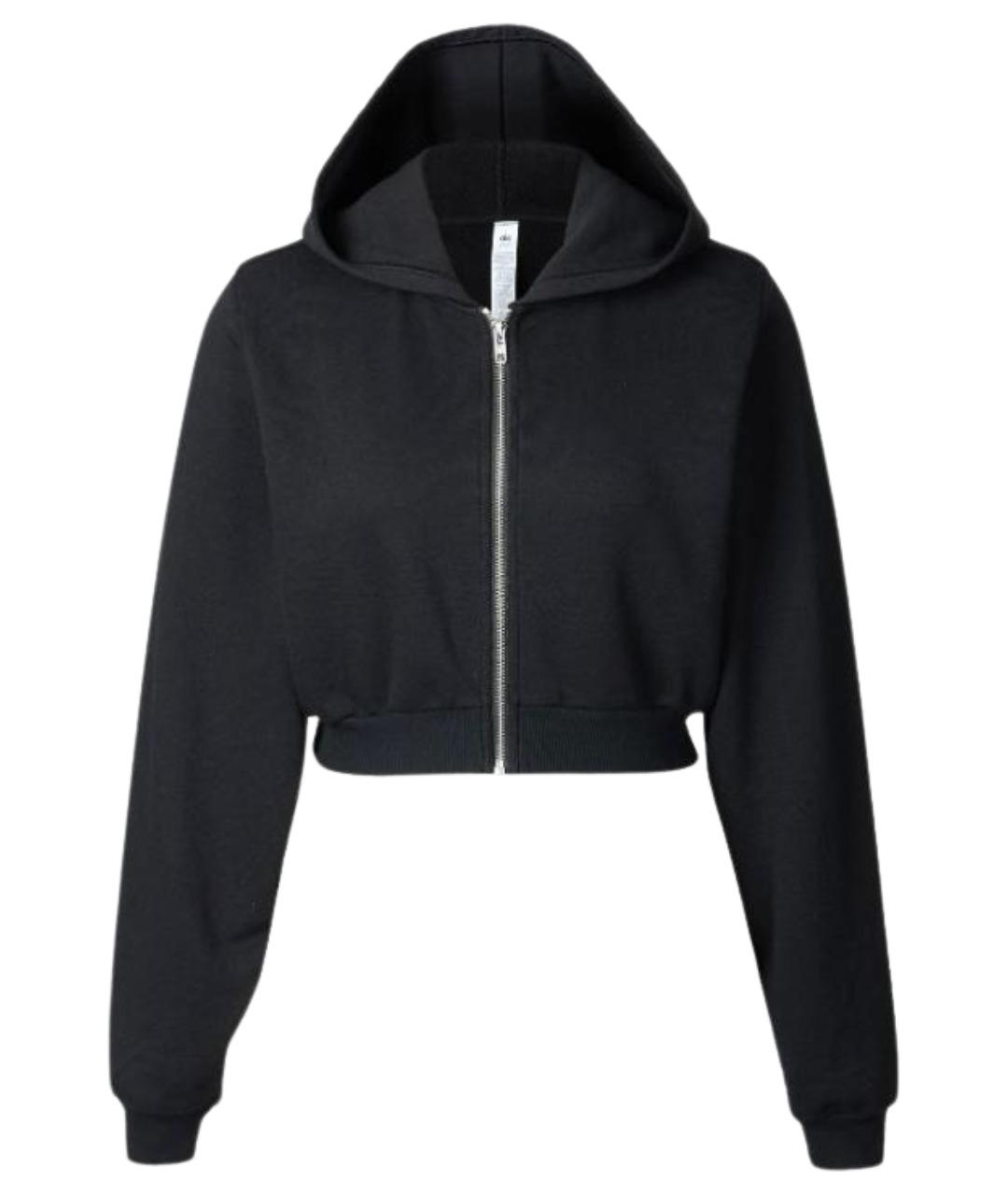 ALO YOGA Черная хлопковая спортивная куртка, фото 1