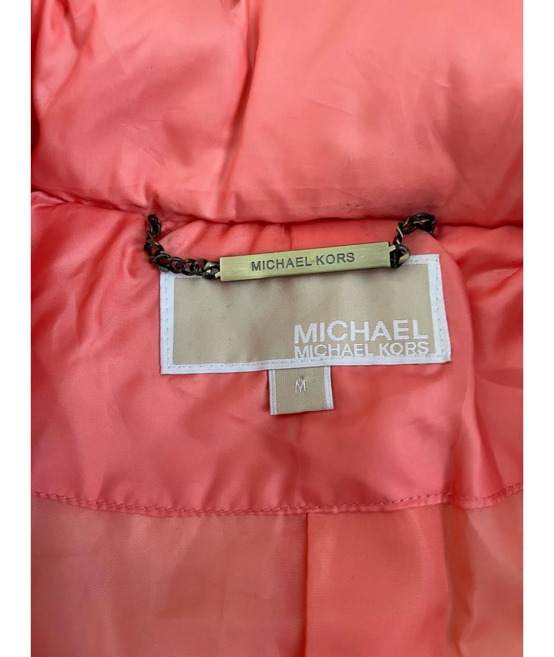 MICHAEL MICHAEL KORS Коралловая синтетическая куртка, фото 6