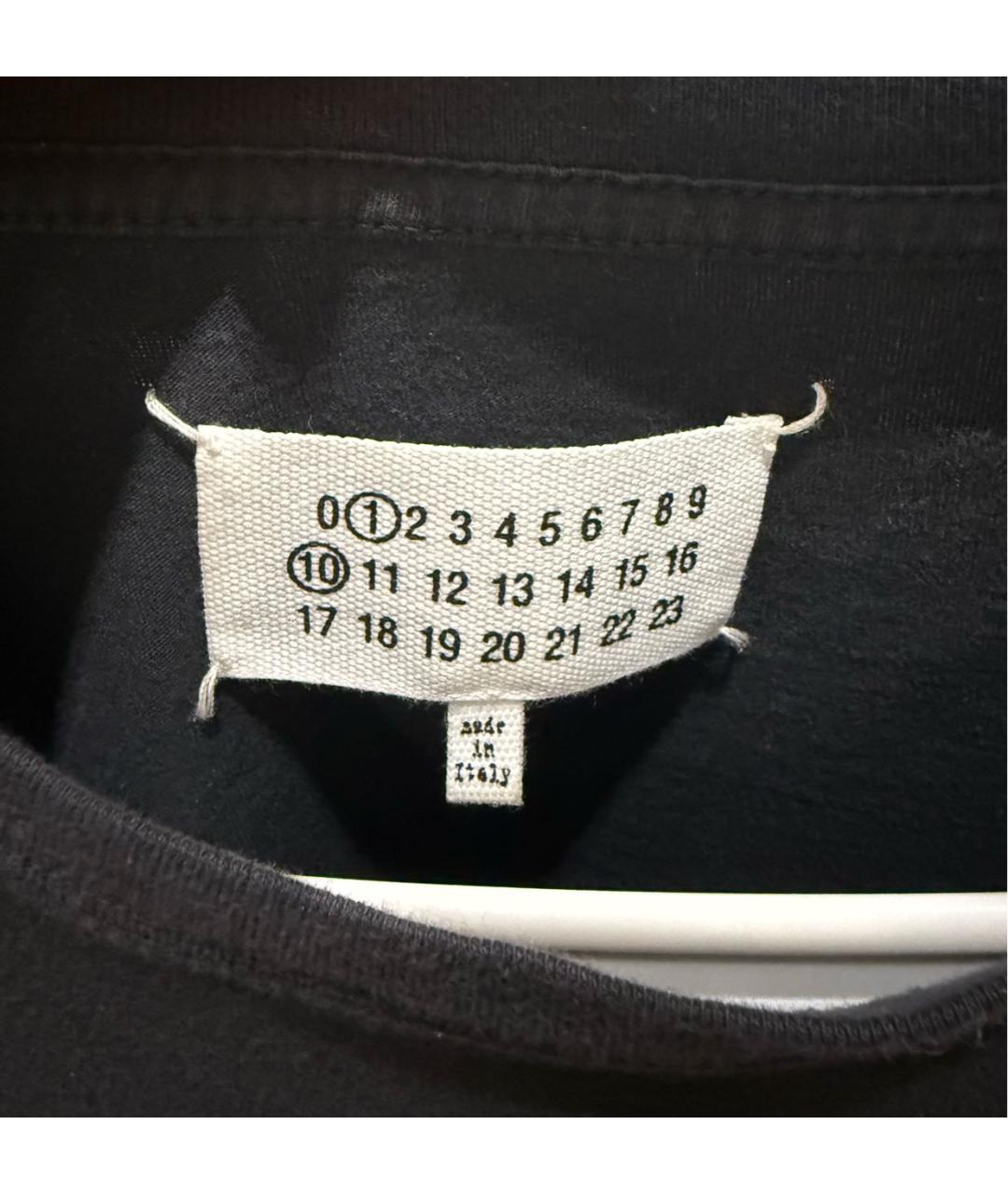 MAISON MARGIELA Антрацитовая хлопковая футболка, фото 4