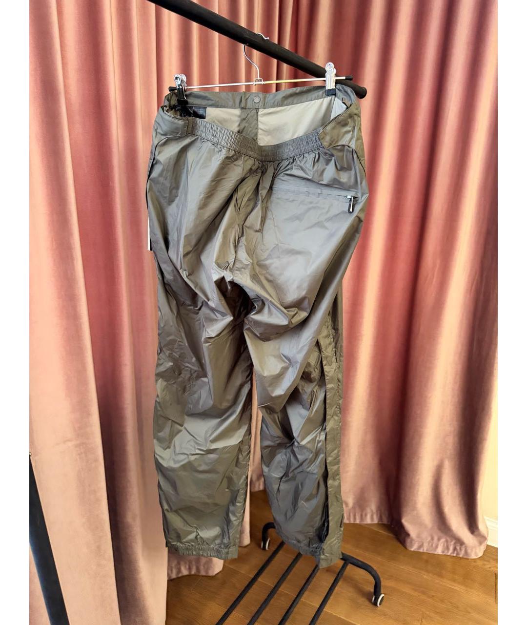 ZEGNA SPORT Хаки полиамидовые повседневные брюки, фото 2