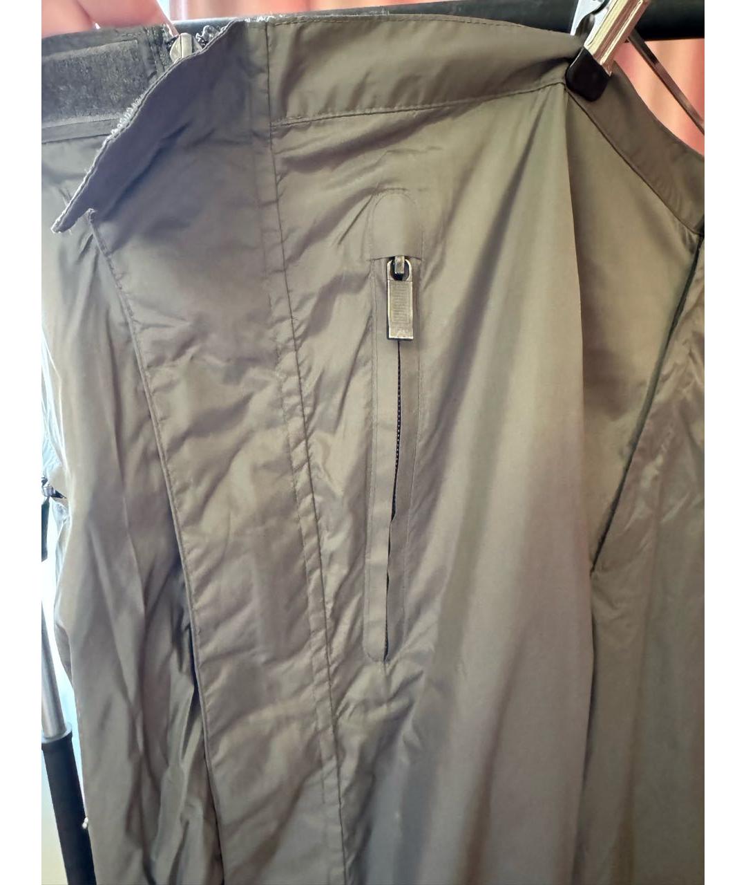 ZEGNA SPORT Хаки полиамидовые повседневные брюки, фото 4