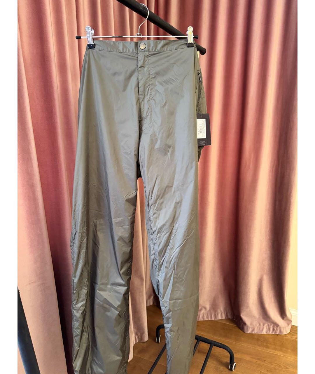 ZEGNA SPORT Хаки полиамидовые повседневные брюки, фото 6