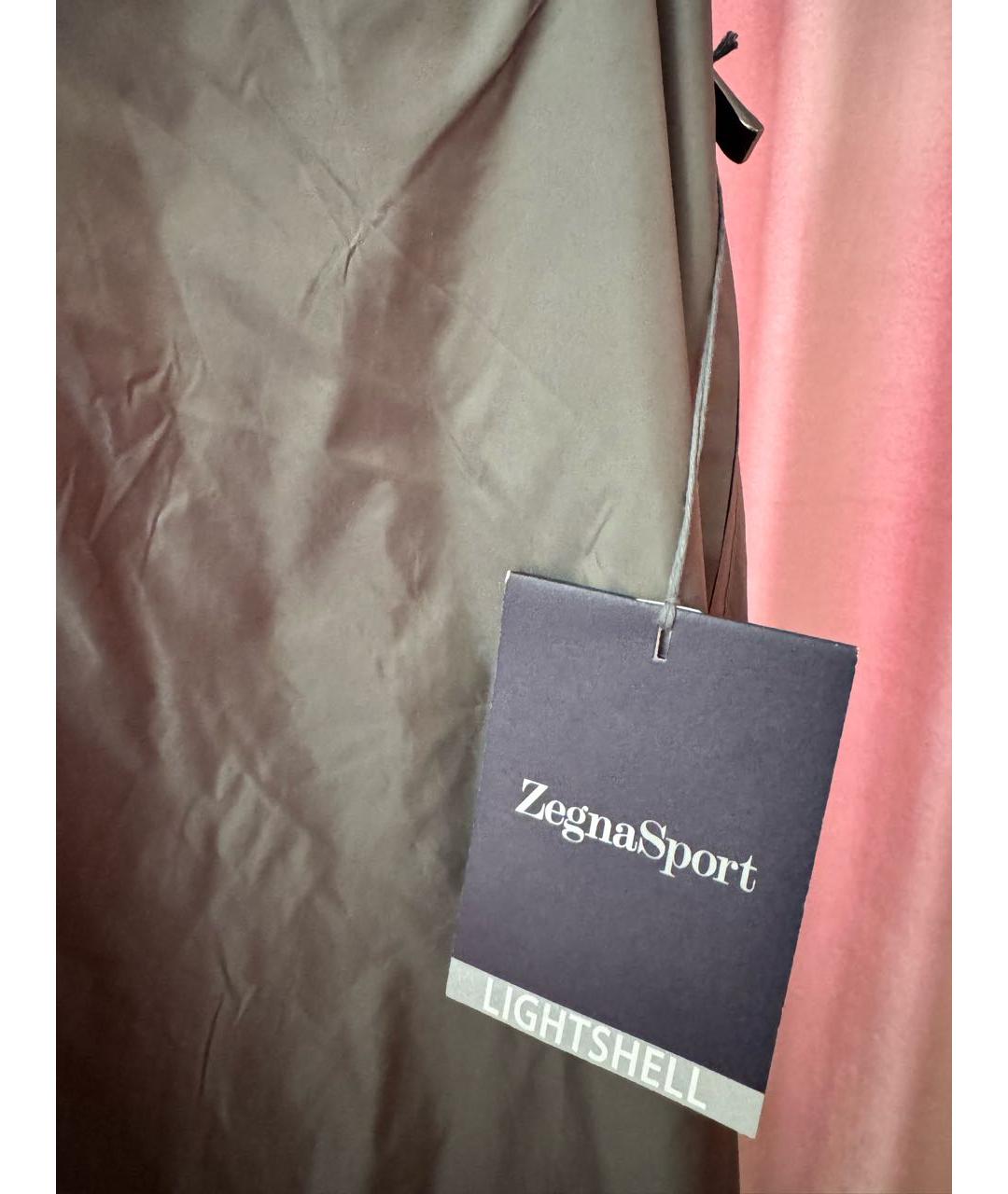 ZEGNA SPORT Хаки полиамидовые повседневные брюки, фото 5