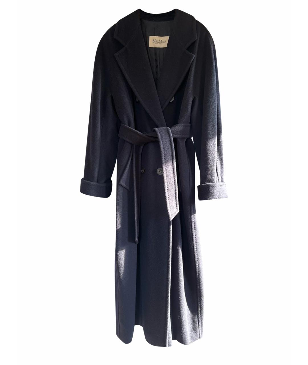 MAX MARA Темно-синее шерстяное пальто, фото 1