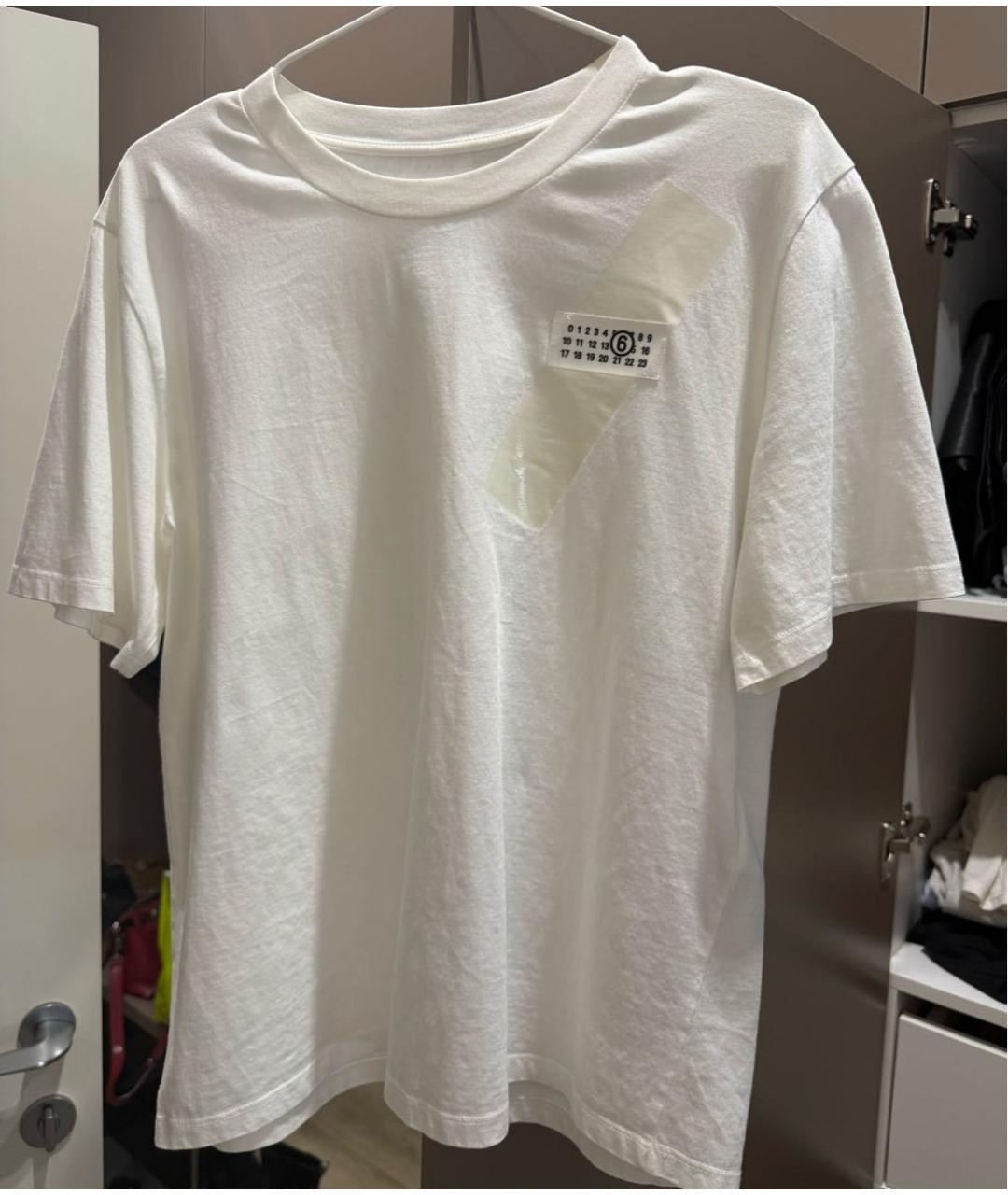 MAISON MARGIELA Белая хлопковая футболка, фото 5