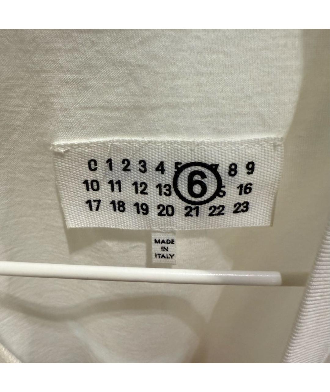 MAISON MARGIELA Белая хлопковая футболка, фото 4