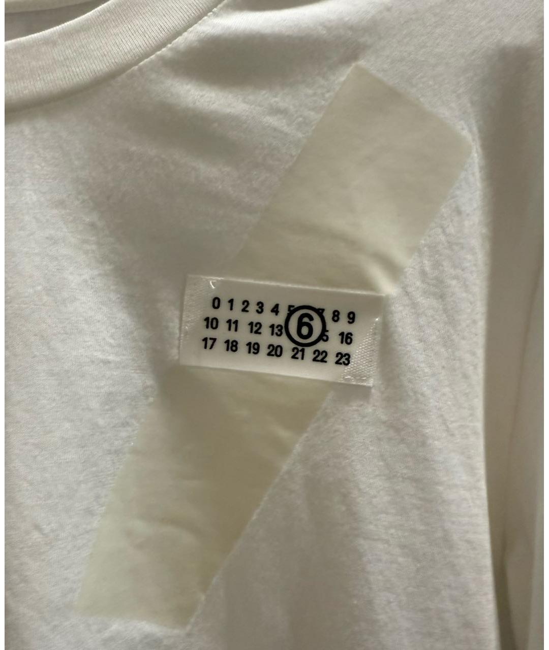 MAISON MARGIELA Белая хлопковая футболка, фото 3