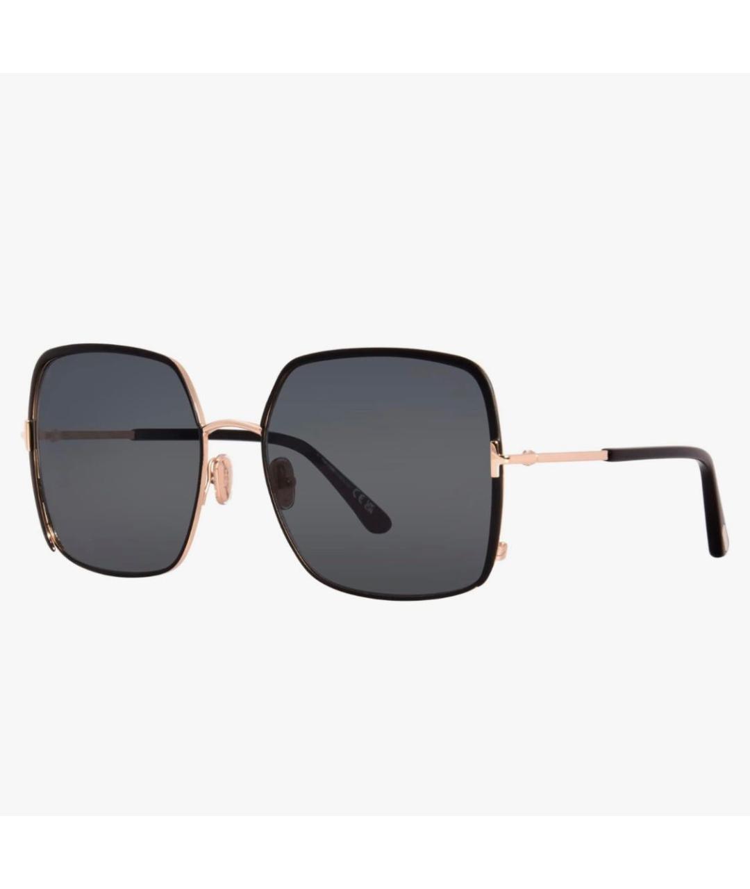 TOM FORD Черные металлические солнцезащитные очки, фото 2