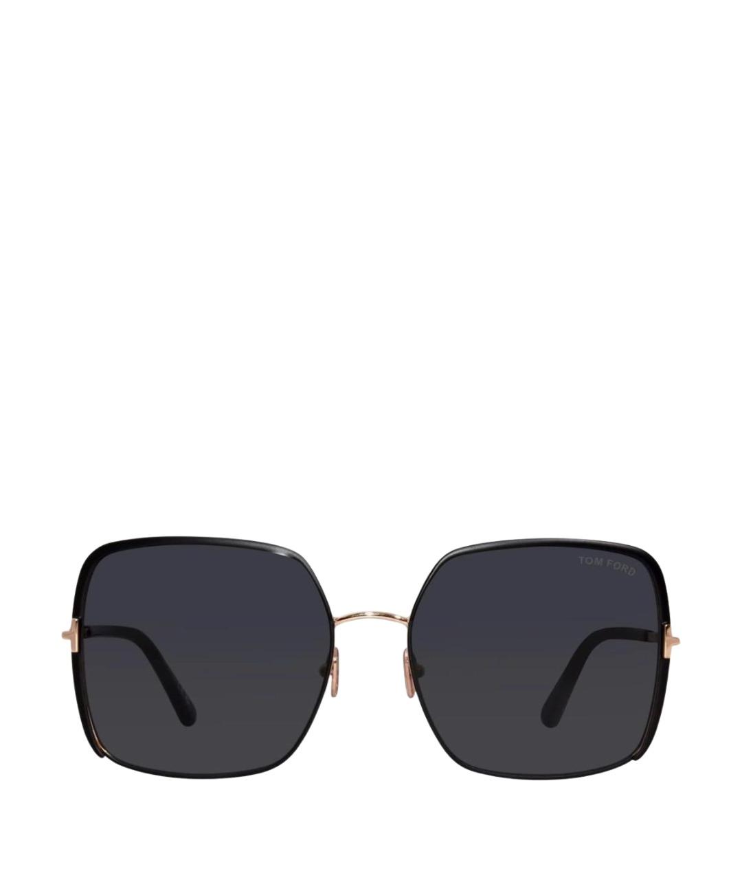 TOM FORD Черные металлические солнцезащитные очки, фото 1