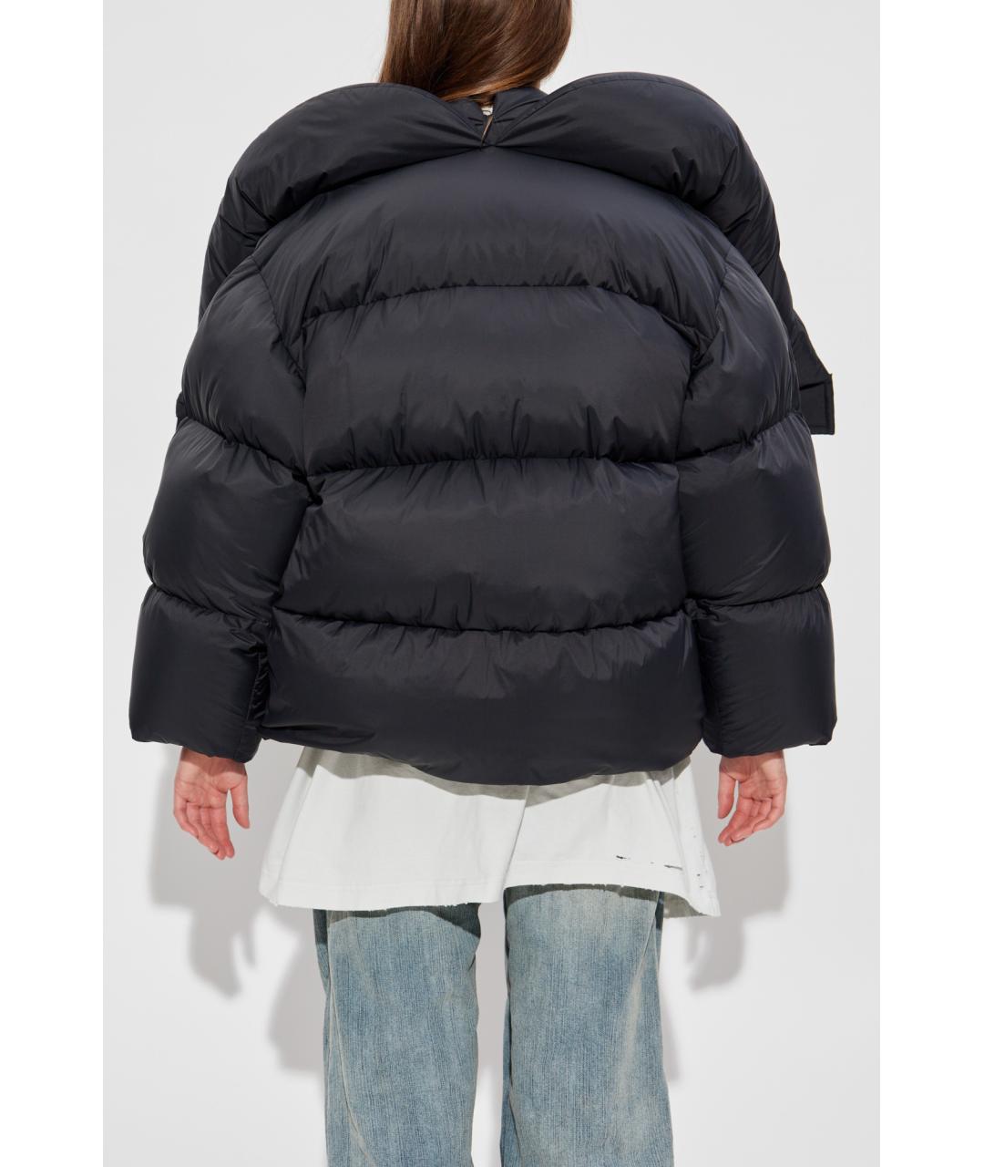 BALENCIAGA Черный полиамидовый пуховик, фото 4