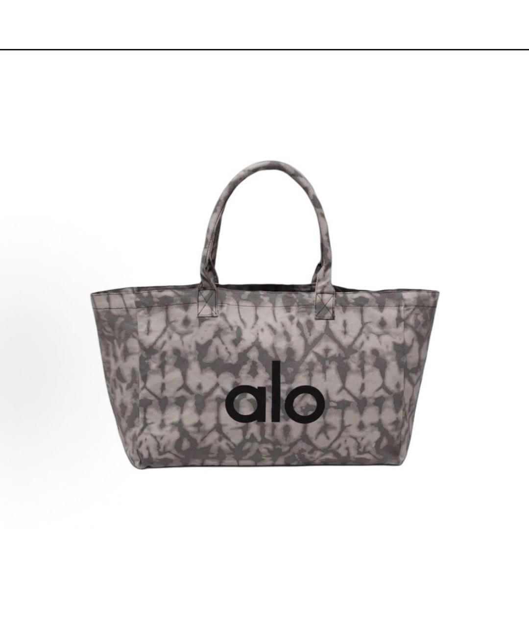 ALO YOGA Серая хлопковая дорожная/спортивная сумка, фото 5