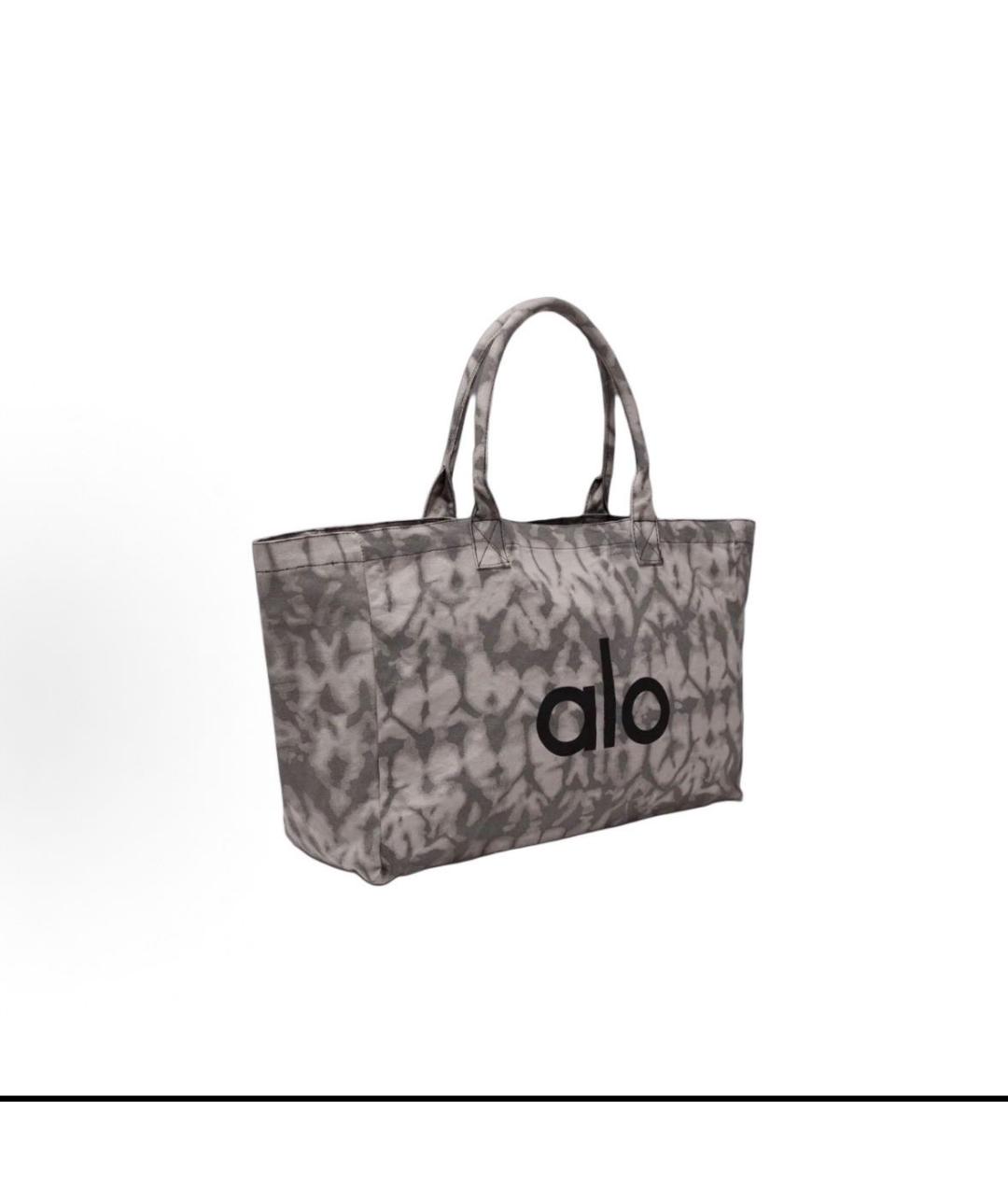 ALO YOGA Серая хлопковая дорожная/спортивная сумка, фото 2