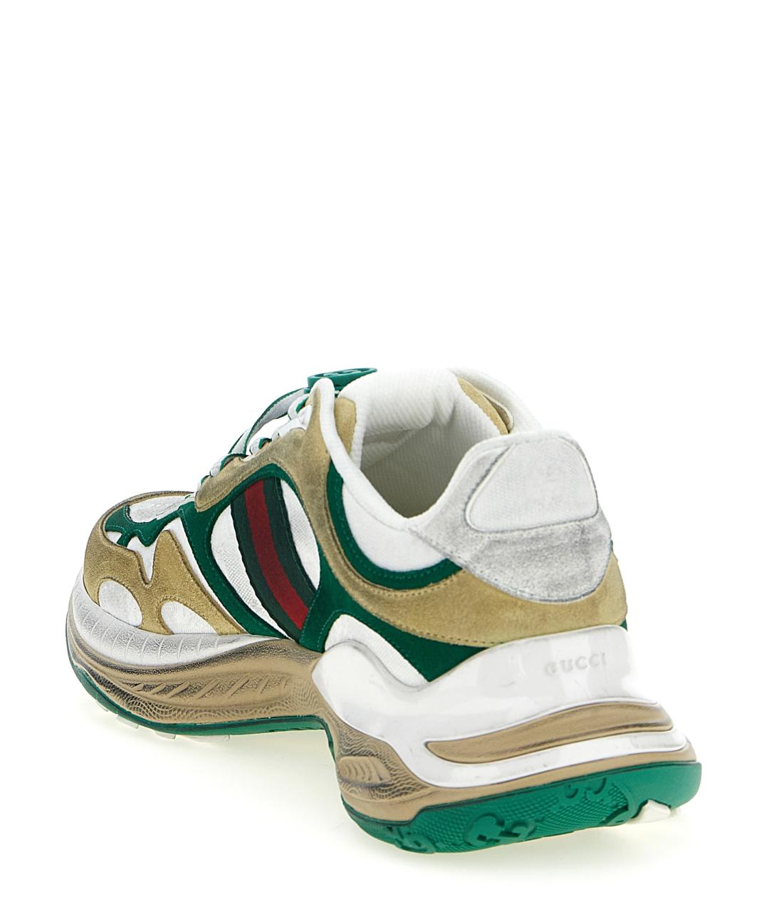 GUCCI Мульти замшевые низкие кроссовки / кеды, фото 3