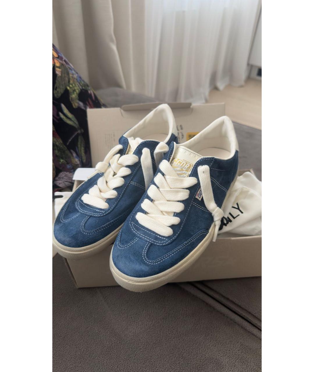 GOLDEN GOOSE DELUXE BRAND Синие замшевые кеды, фото 6