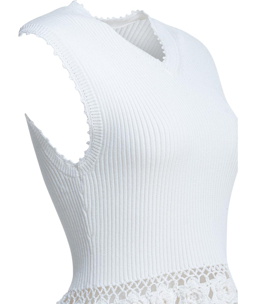 GANNI Белая хлопковая футболка, фото 3