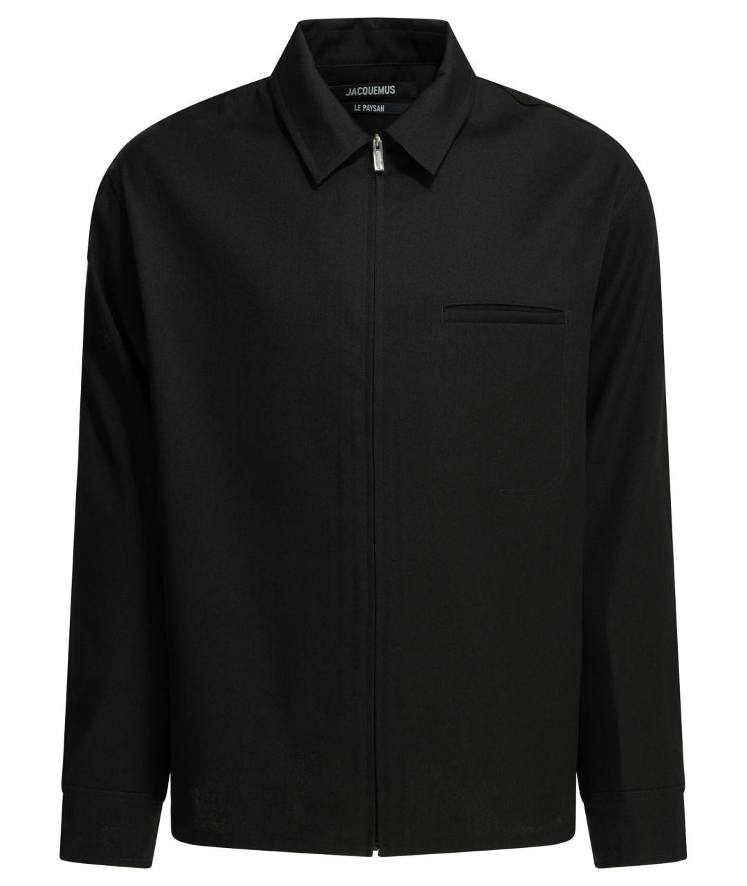 JACQUEMUS Черная шерстяная кэжуал рубашка, фото 1