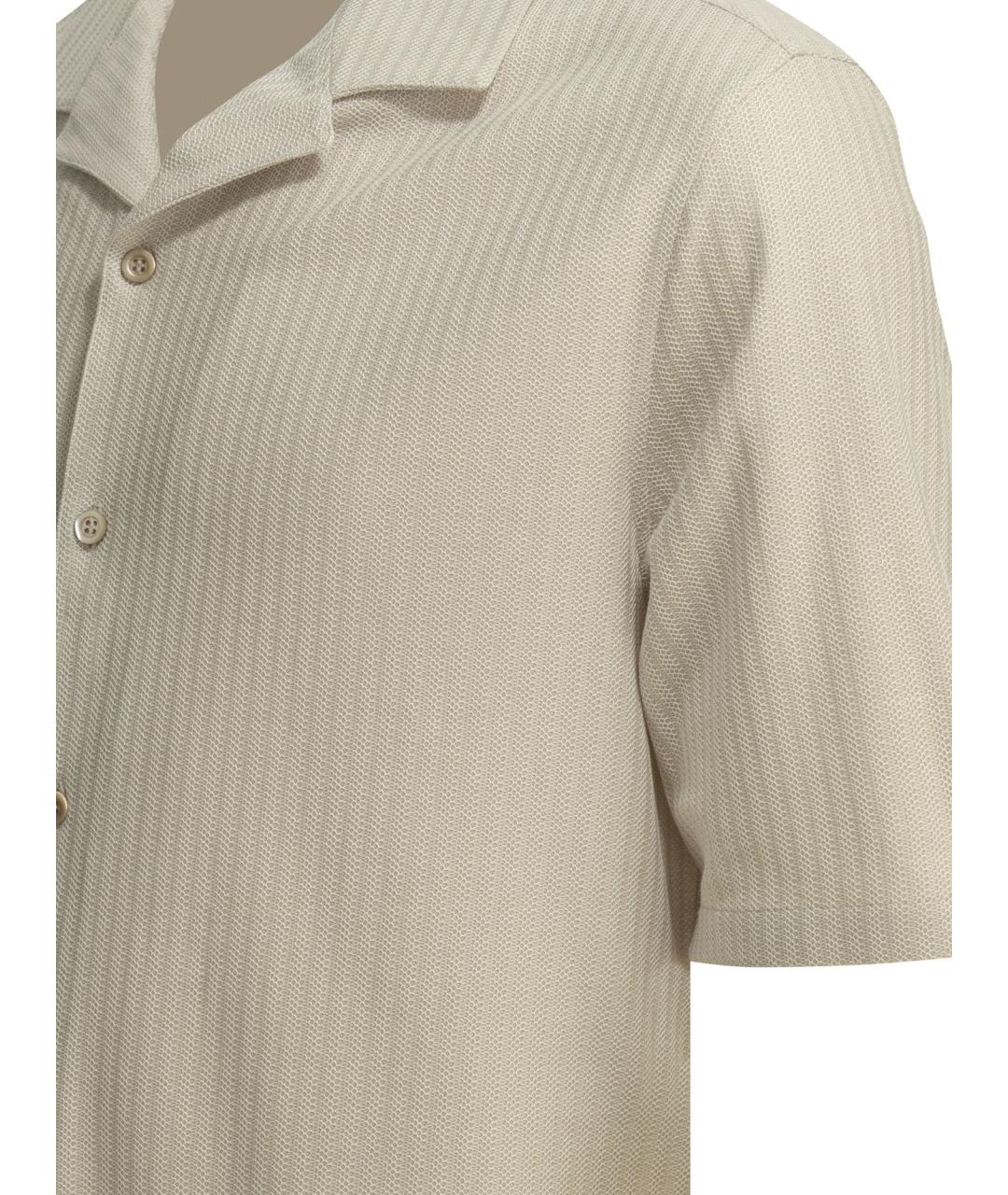BRUNELLO CUCINELLI Бежевая хлопковая кэжуал рубашка, фото 4